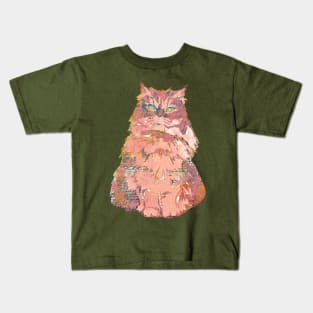 The Pink Floof Long Haired Cat Kids T-Shirt